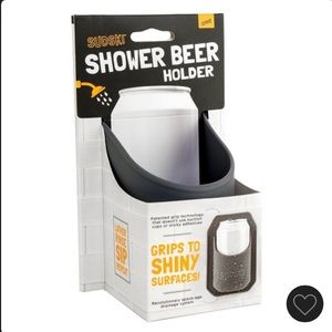 NIB Sudski Shower Beer Drink Holder 12 oz Gray (New In Box)